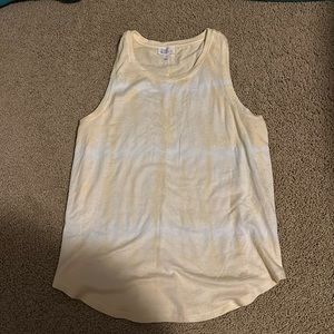 Yellow and white tank top
